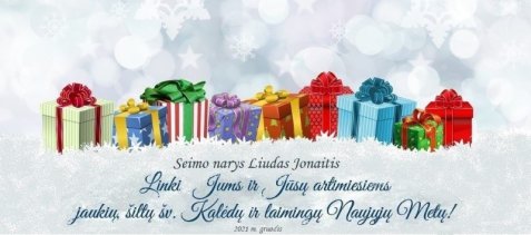 LR Seimo nario Liudo Jonaičio sveikinimas