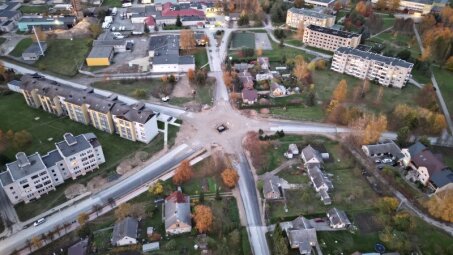 Pavasarį bus tęsiami V. Kudirkos, Pakluonių ir Statybininkų gatvių sankryžos rekonstravimo darbai