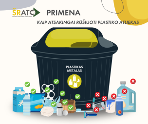 ŠRATC primena, kaip atsakingai rūšiuoti plastiko atliekas