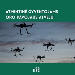Kaip elgtis pastebėjus droną, gavus perspėjimą apie oro pavojų ar radus įtartiną daiktą?